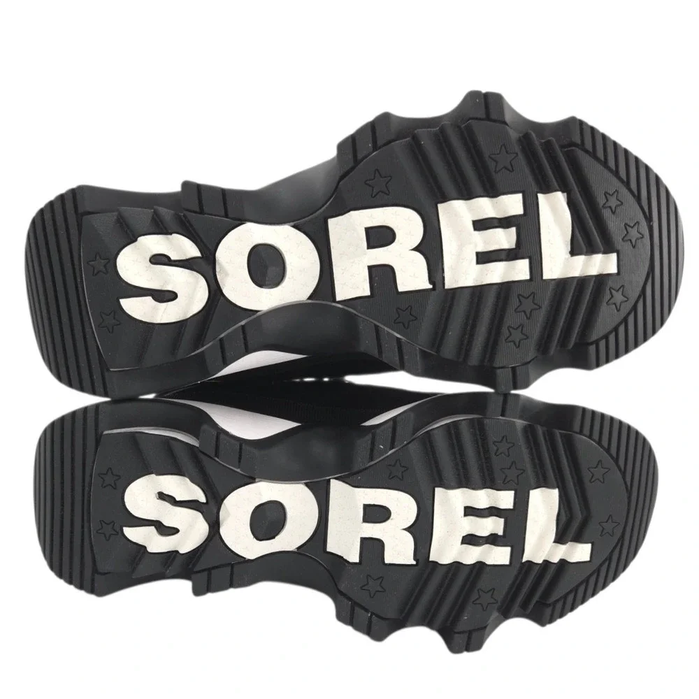Sorel Kinetic Impact Conquest Plus Boots Women 8 Black White Waterproof Snow NEW